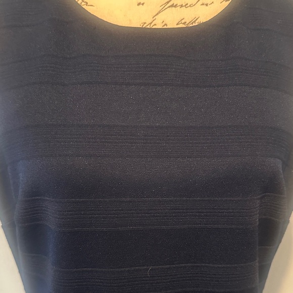 Chaps Navy Sleeveless Midi Dress - Picture 2 of 5